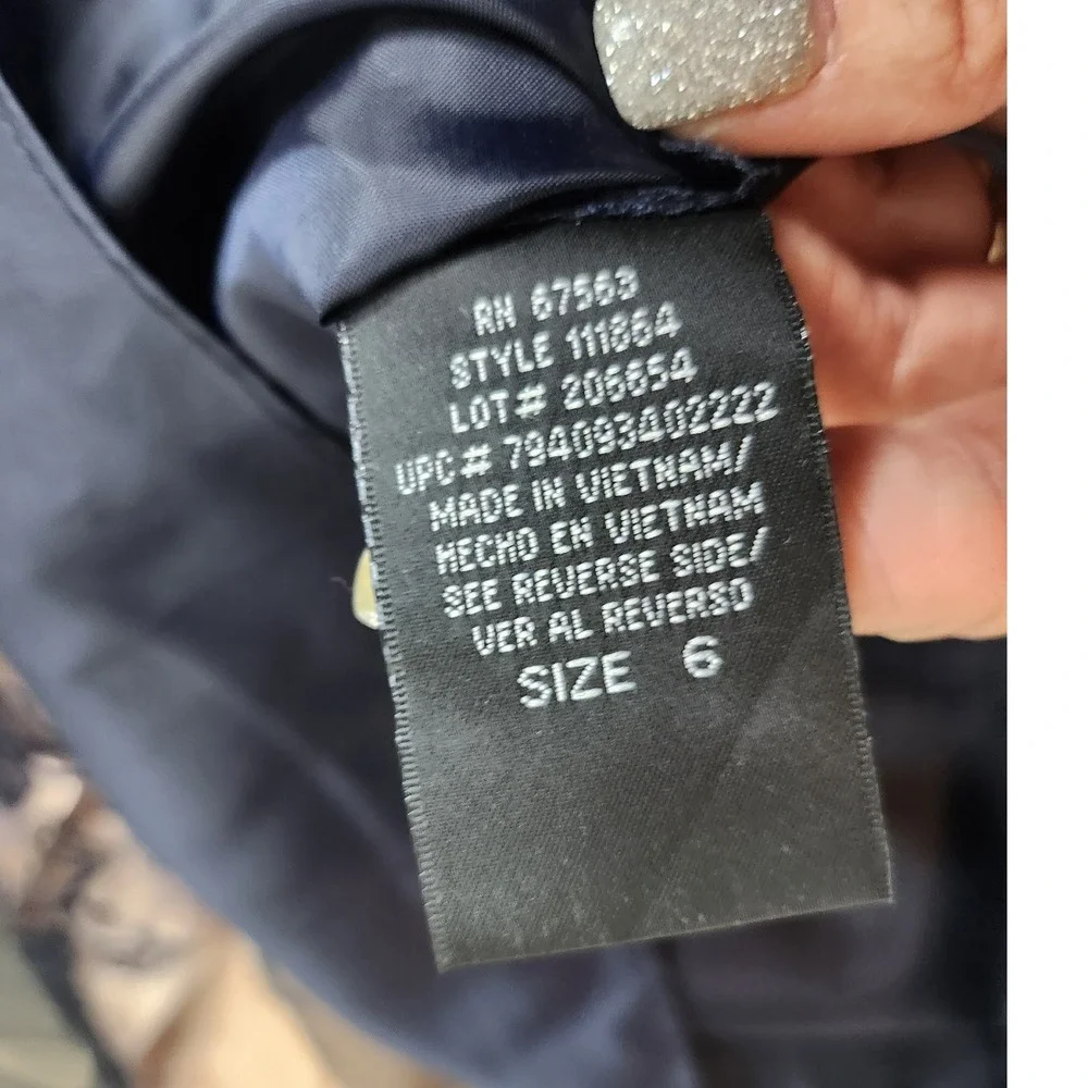 J.R. Nites by Carol‎ Lin Fit & Flare Royal Blue / Champagne Lace Skirt Dress 6 - Picture 11 of 11